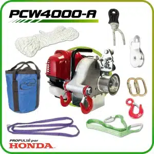 Portable Winch PCW4000 varustepaketilla.