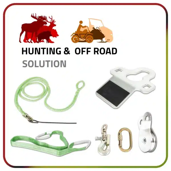 Metsä- ja off-road tarvikepaketti Portable Winch vinsseille. PCA-HOS.