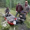 Vetopulkka HSX-sled Portable Winch vinssillä metsästyskäytössä.