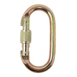 Karabiinihaka - teräs - 25kN, 17 mm, kierrelukitus