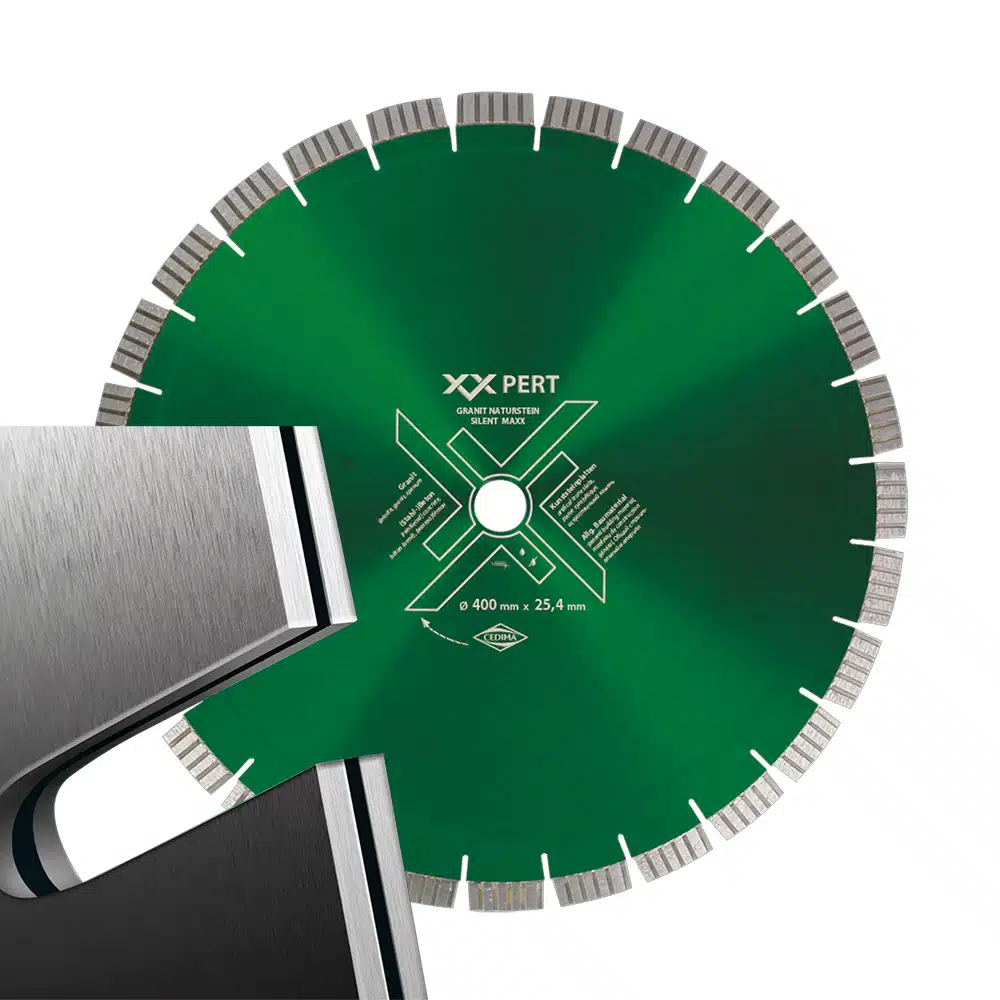 Hiljainen timanttilaikka kovaan kiveen ja betoniin - Cedima Granit Naturstein Silent